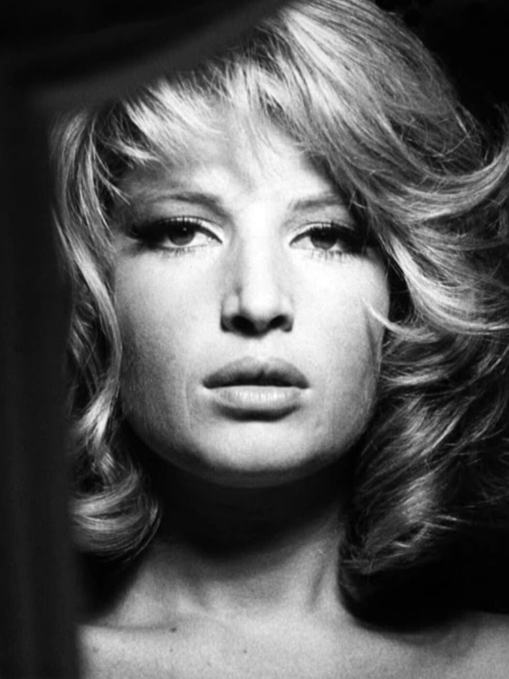 User-supplied black-and-white portrait likely depicting Anita Ekberg; photographer and date unresolved